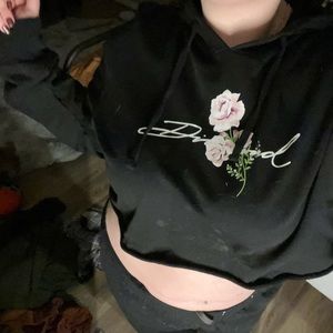 Diamond cropped hoodie